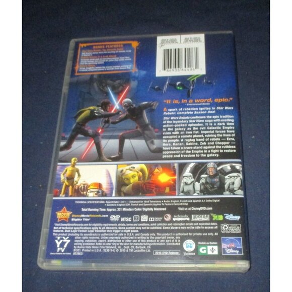 Star Wars Rebels: Complete Season One (DVD, 2014 3-Disc Set) - Picture 6 of 6